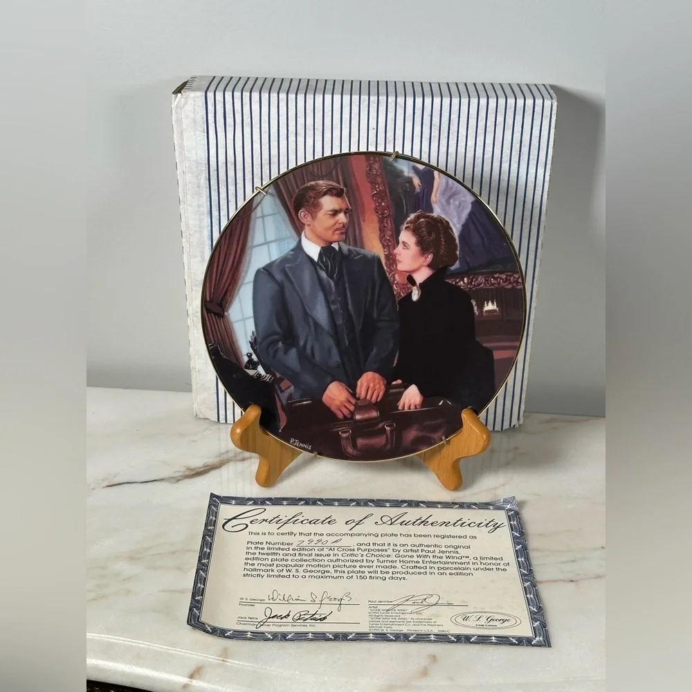 The Paris Hat Gone with the Wind Plate Critics Choice 1991 Bradford Exchange - Picture 5 of 7